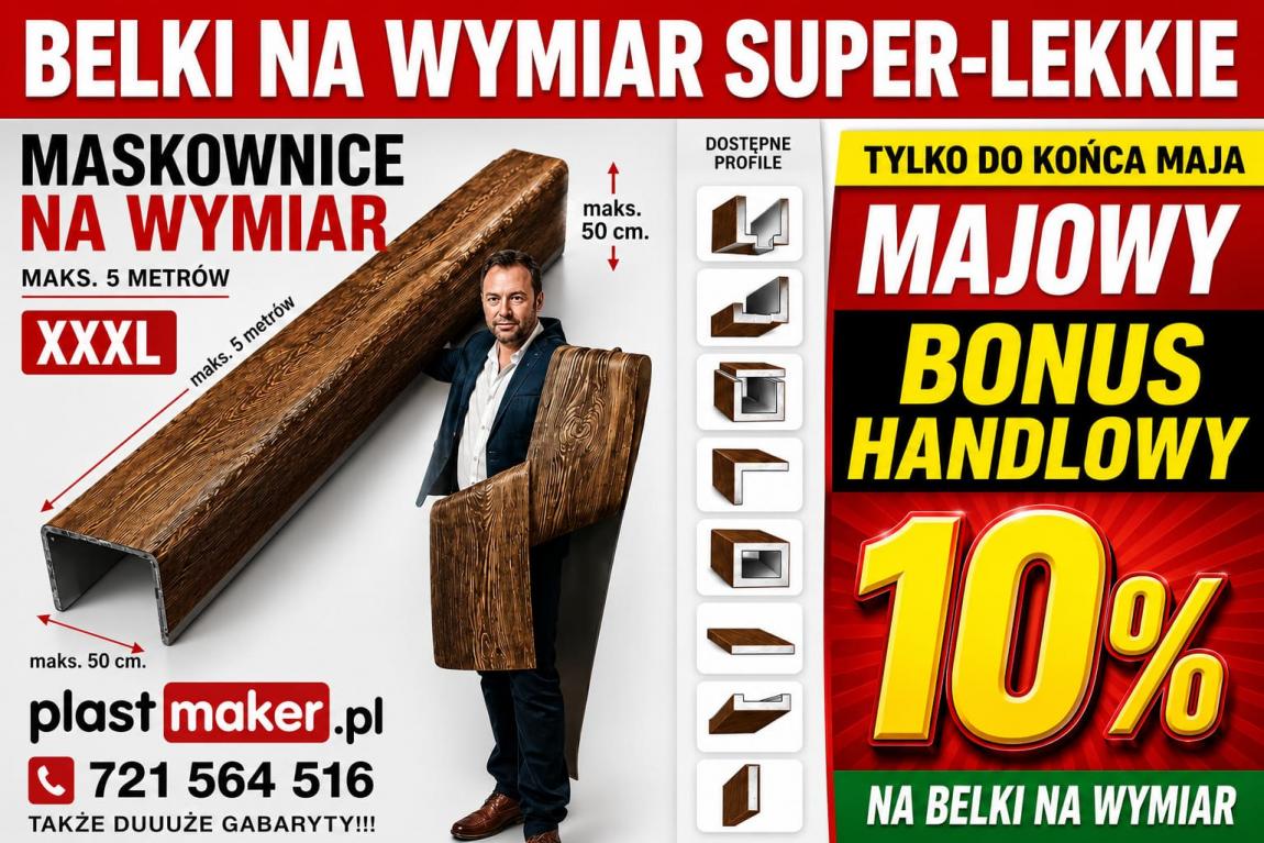 Belki rustykalne sufitowe i maskownice na wymiar 