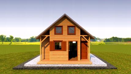 Domek drewniany letniskowy całoroczny 4m/5m 20mm