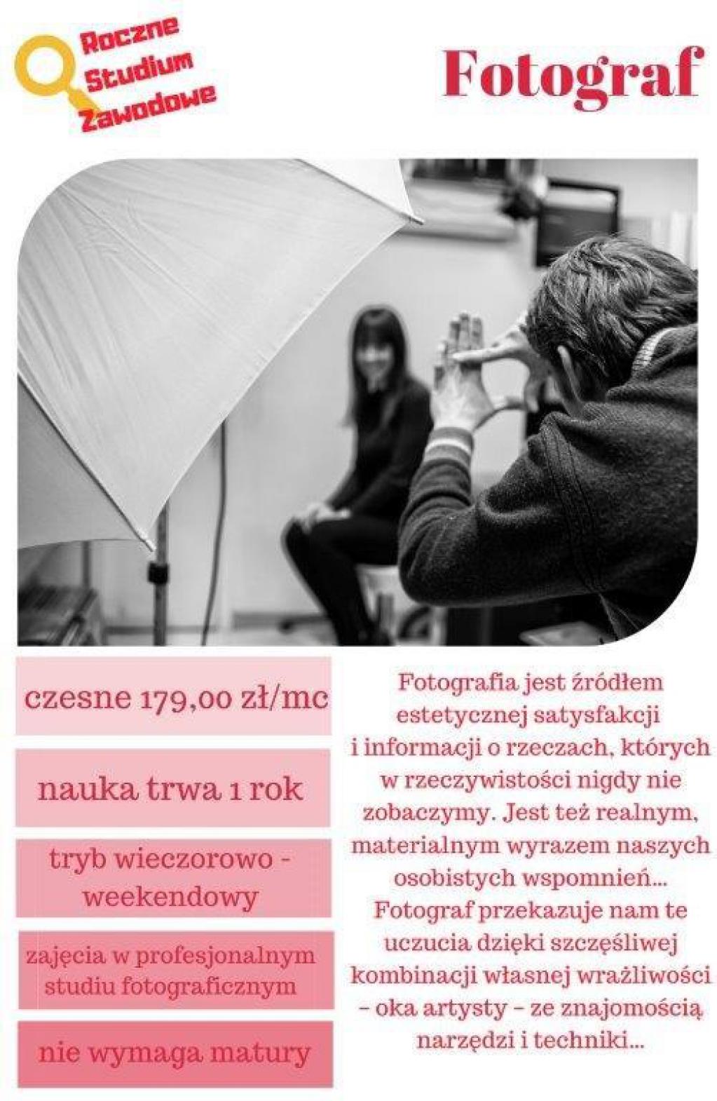 Fotograf - zapraszamy do zapisu!