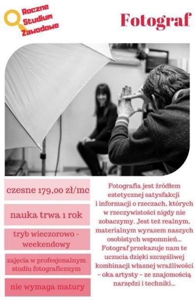 Fotograf - zapraszamy do zapisu!