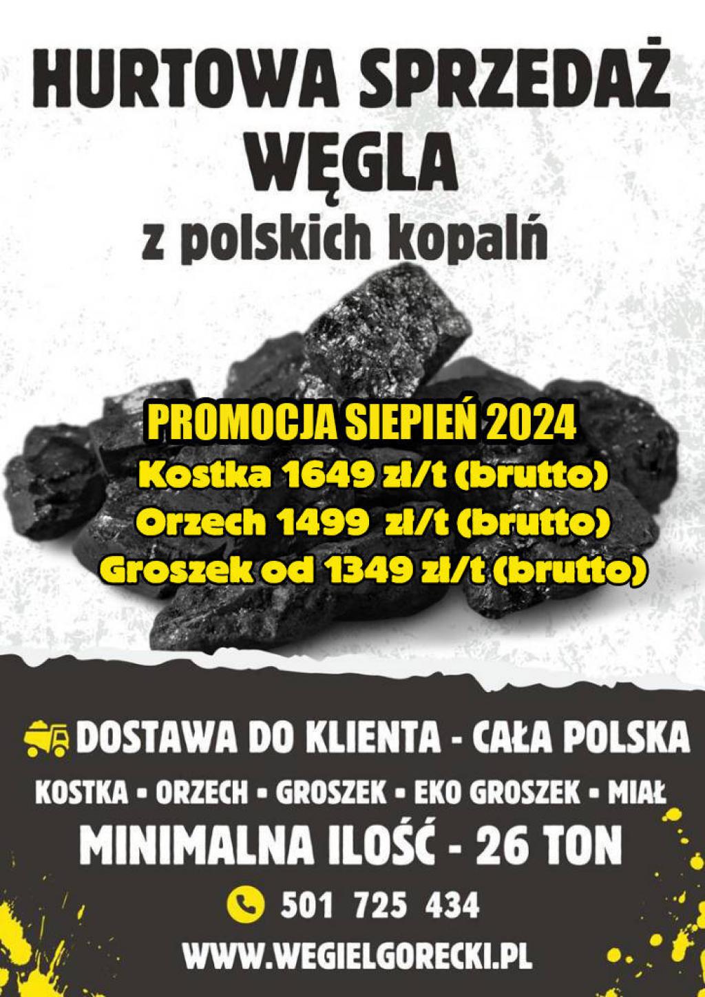 Hurt węgla z polskich kopalni - Oferta promocyjna 