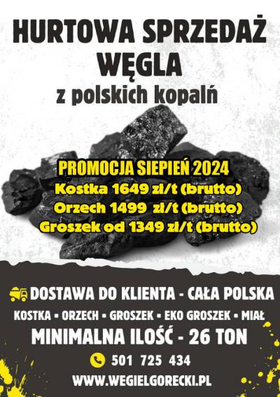 Hurt węgla z polskich kopalni - Oferta promocyjna 