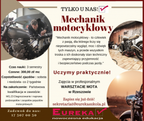 Mechanika motocyklowy - zapraszamy do zapisu!