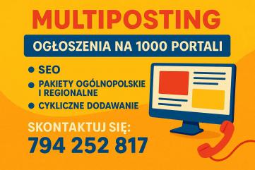 Nawet 1000 portali - ręczne dodawanie ogłoszeń  