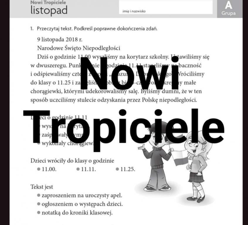 Nowi Tropiciele klasy 1,2 i 3