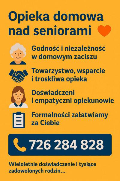 Opieka domowa nad seniorami Krosno całodobowo 