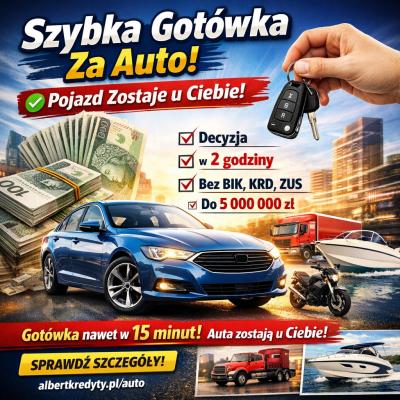 Pożyczka pod zastaw auta – szybka decyzja, minimum