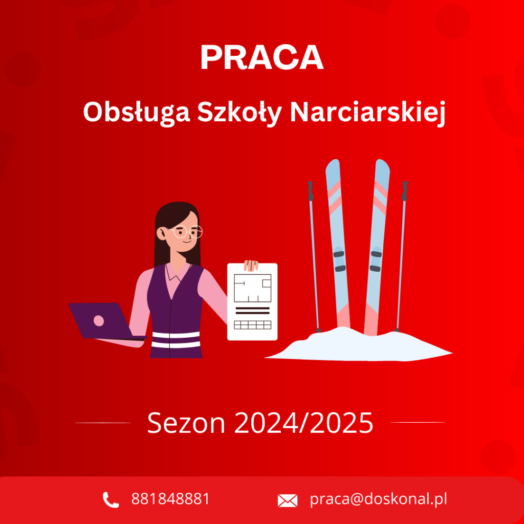 Praca obsługa szkoły narciarskiej