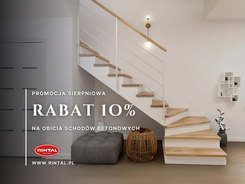 Sierpniowa promocja – obicia schodów z rabatem 10%