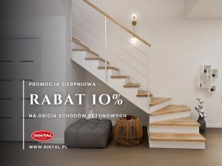 Sierpniowa promocja – obicia schodów z rabatem 10%
