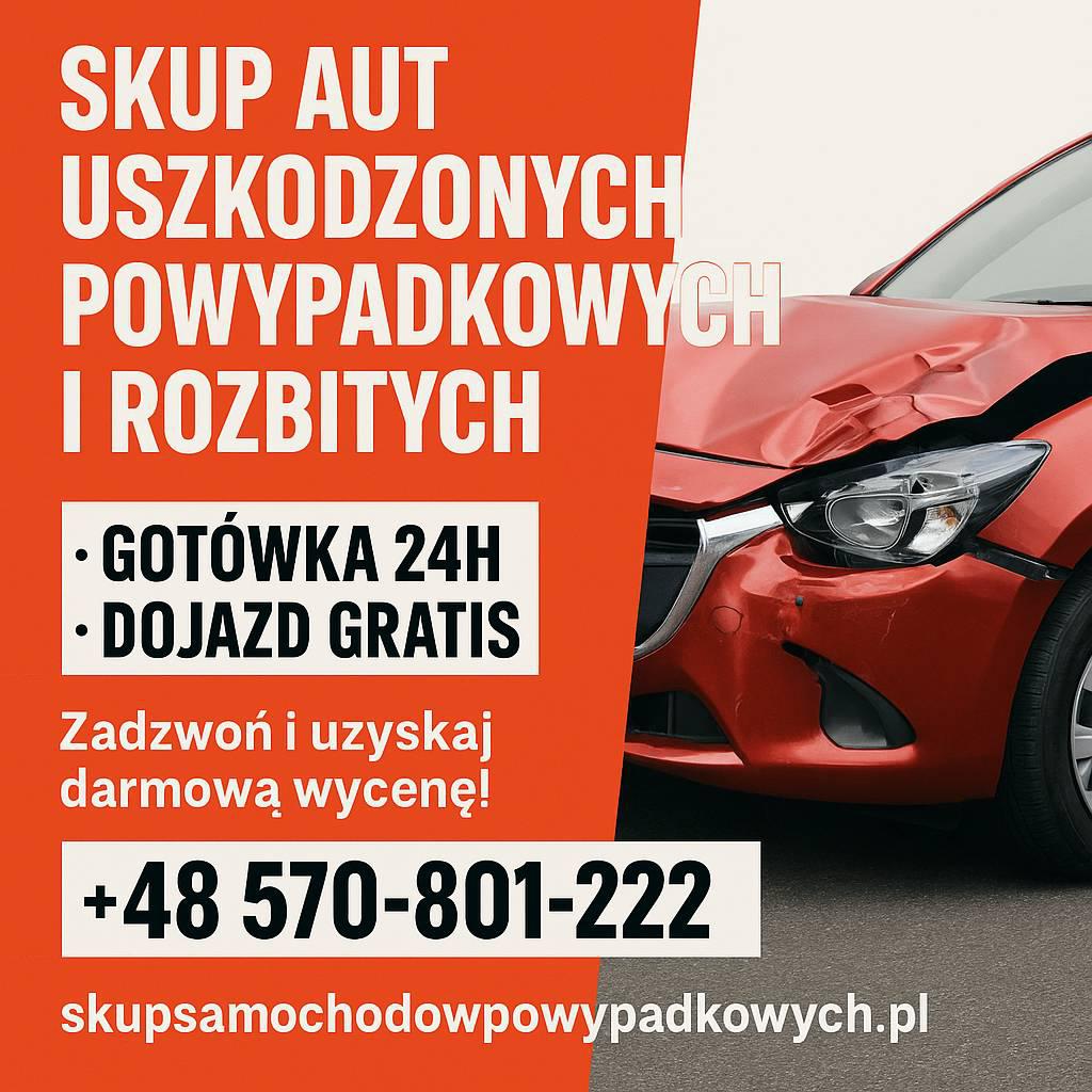 Skup aut powypadkowych Krosno /Podkarpackie 