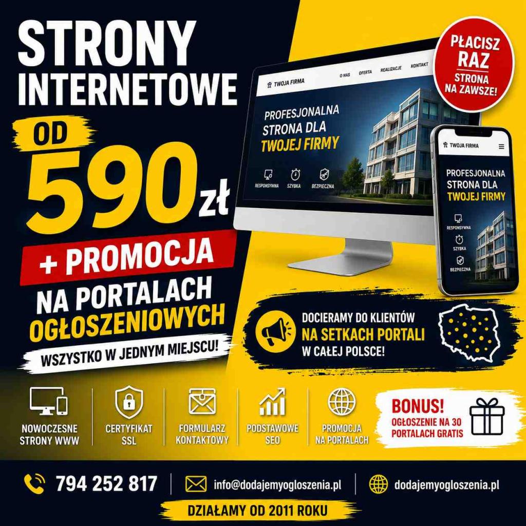 Strona internetowa Krosno od 590 zł 