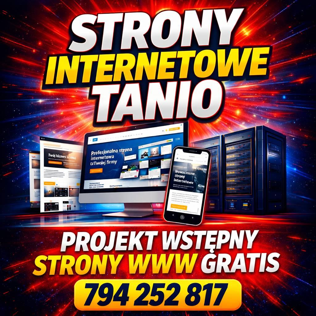 Strony WWW TANIO + projekt wstępny za darmo  