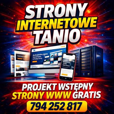 Strony WWW TANIO + projekt wstępny za darmo  
