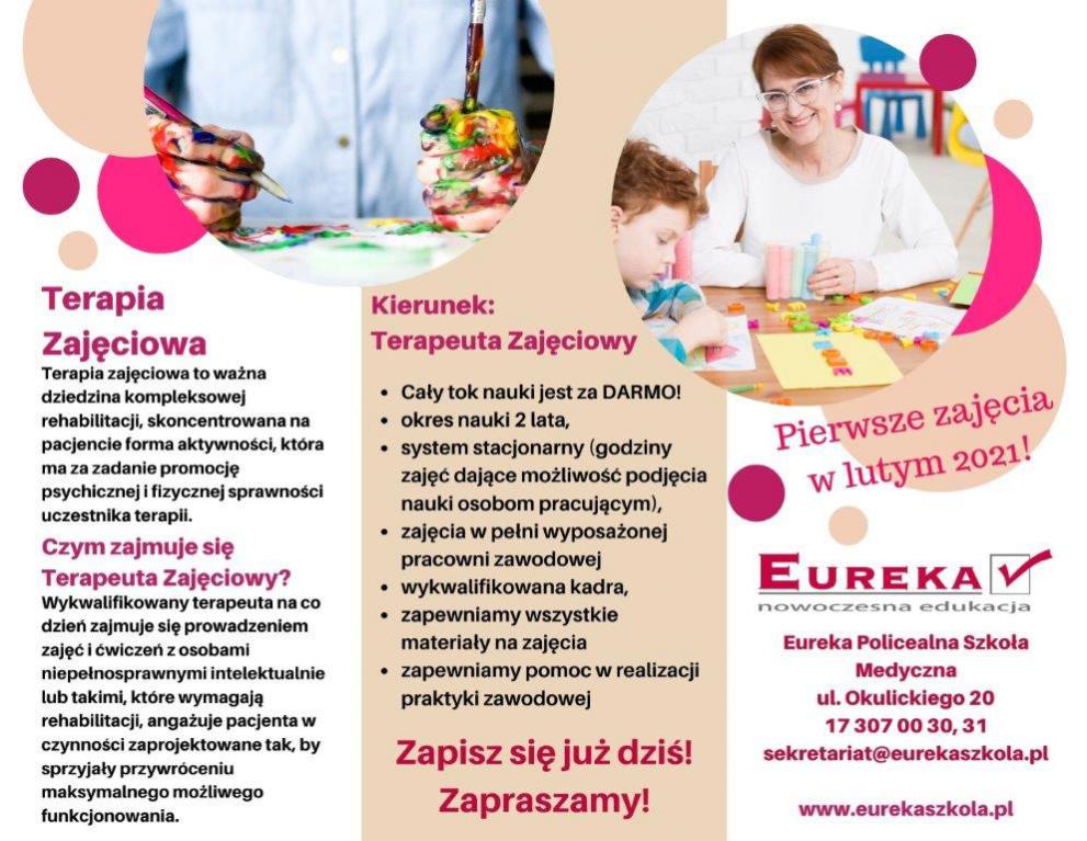 Terapeuta zajęciowy - zapraszamy do zapisu!